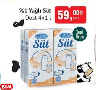 DOST %1 YAĞLI SÜT DOST %1 YAĞLI SÜT